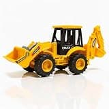 WISHKEY 2-in-1 Friction Powered Bulldozer Truck JCB Excavator Toy Go Construction Vehicle with 180° Rotatable Shovel Big Rubber Wheels Heavy Duty Unbreakable Engineering Car for Kids
