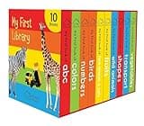 My First Library: Boxset of 10 Board Books for Kids (Pack 1) | Includes ABC, Numbers, Shapes, Colors, Wild Animals, Farm Animals & Pets, Birds, Fruits, Vegetables & Transport | Early Learning Board Books for Babies, Toddlers & Preschoolers | Ages 0-3 Years