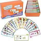 CYNVEXA 30PCS Read and Rhyme Flip Books, Interesting Word Family Flip Books, ABC Vocabulary Cards, Sight Words Flash Cards Kindergarten, Read and Rhyme Flip Activity Book