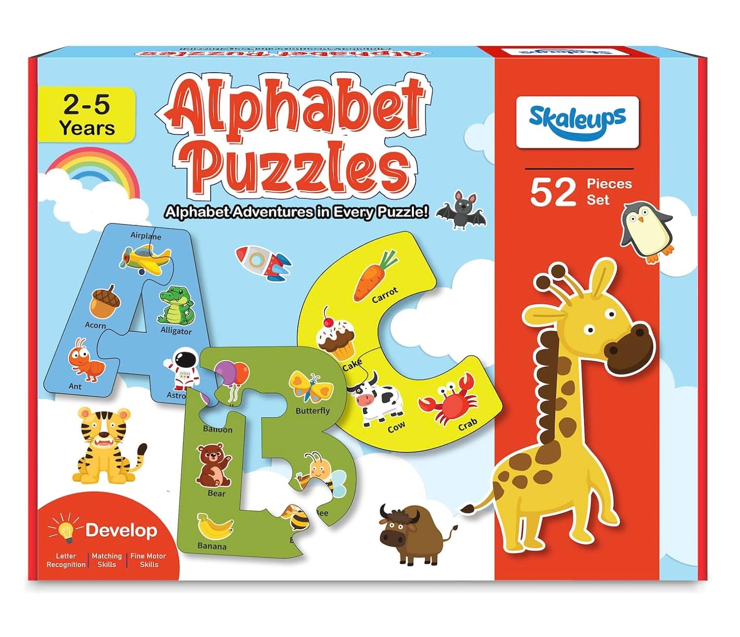 Kids Toys for 2-5 Years Boys & Girls, Alphabet Puzzles & Educational Learning Toy, ABC Letter Matching Activity, Educational Toys for Preschool Kids, Birthday Gift