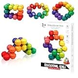 Fine Motor Skill Toys for Kid Stress, Autism Toys and ADHD Toys, Square Multi Color Bead Design, Single Piece Unit