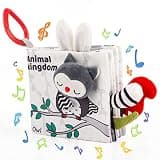 SNOWIE SOFT® Forest Cloth Books for Babies 0 to 3 Years, Baby Toys for 0 to 3 Year Baby with 3D Touch Feel High Contrast Dimensional, Early Educational Activity Babies Sensory Toy, Washable Soft Toy