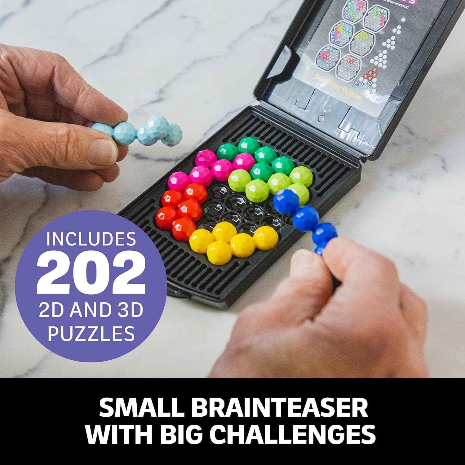 Educational Insights GO-SCIENCE Insights Kanoodle Genius | Brain Twisting 3-D Puzzle Game for Kids, Teens & Adults | Featuring Over 200 Challenges